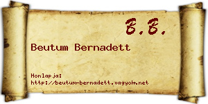 Beutum Bernadett névjegykártya